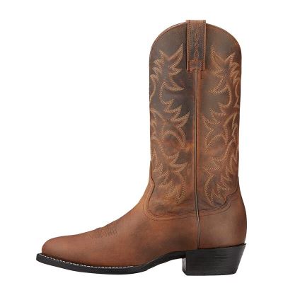 Ariat Heritage R Toe Kahverengi Western Csizma Erkek (39809-546)